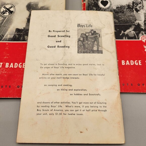 Boy Scouts Merit Badge Books 1940s - 1960s Mixed Lot of 10 BSA - Picture 2 of 2